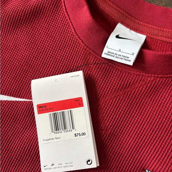 New Nike Arkansas Razorbacks Large Thermal Long-sleeved shirt NWT - Picture 4 of 5